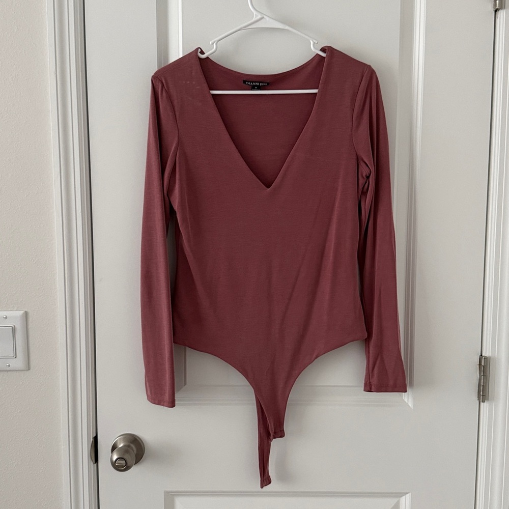 Elegant Mauve Long Sleeve Bodysuit